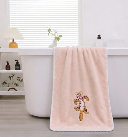 Stylla Candy Plush Kids Towel with Animal Embroidery | Highly Absorbent