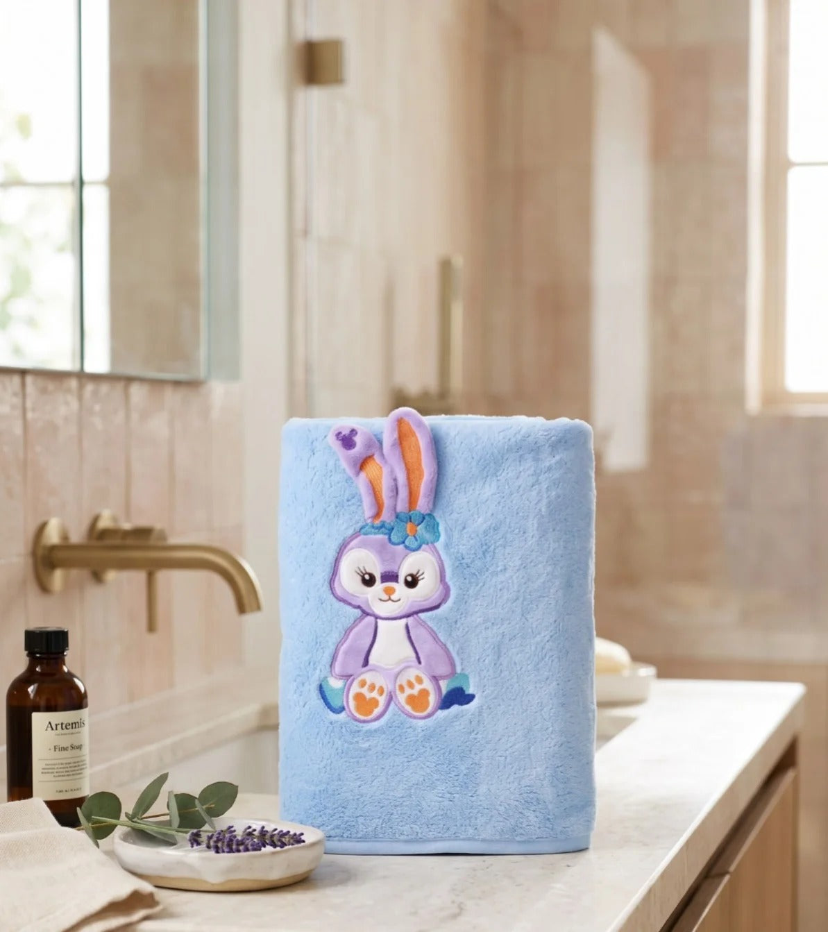 Stylla Candy Plush Kids Towel with Animal Embroidery | Highly Absorbent