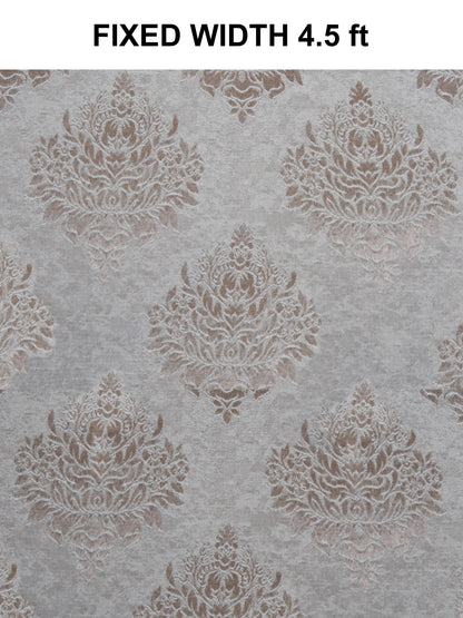 Elegant Damask Jacquard Window Curtain | Available in 9 Colors & 3 Sizes