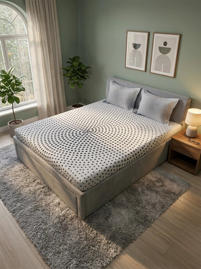 High Living 100% Cotton King Size Bedsheet Set (400 TC)
