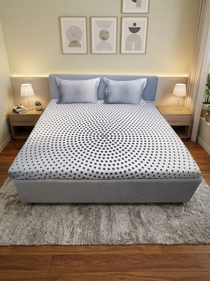 High Living 100% Cotton King Size Bedsheet Set (400 TC)