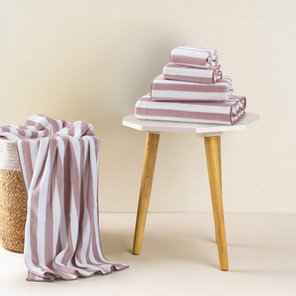 Stylla Zebra 4-Piece Striped Towel Set – Super Absorbent & Easy Dry