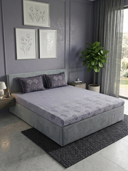 Soft Feel, Paisley Floral King Bed Sheet Set with 2 Pillow Cases – 100% Cotton (300 TC)