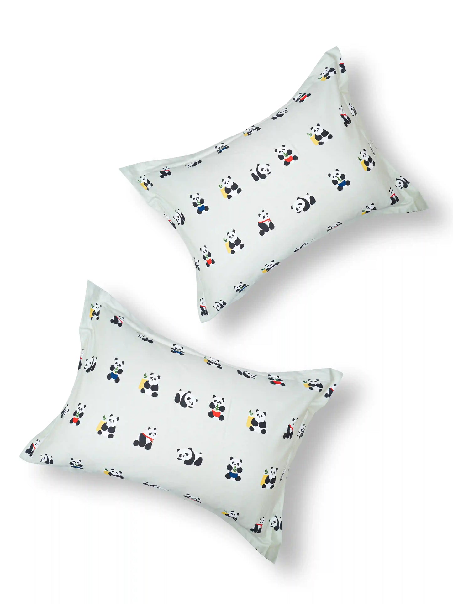 Panda Theme Cotton Kids Single Bedsheet Set