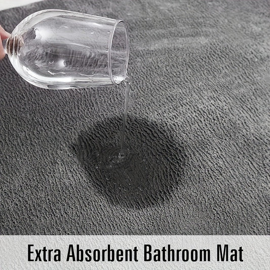 Plush Memory Foam Bath Mat – Non Slip, Absorbent