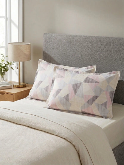 Atoz Home Decor Geometric Printed Cotton Pillow Covers (Set of 1 & 2)