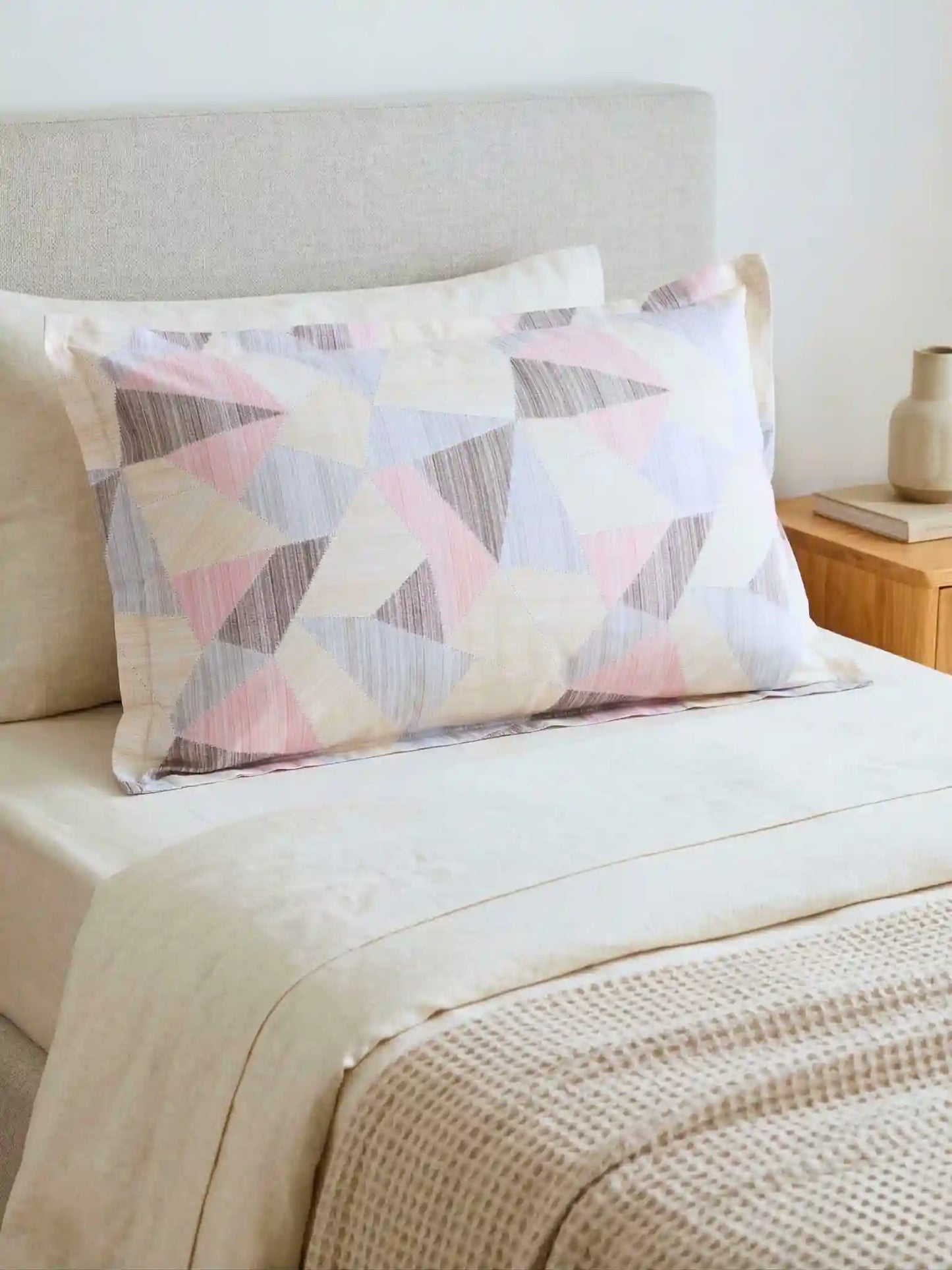 Atoz Home Decor Geometric Printed Cotton Pillow Covers (Set of 1 & 2)
