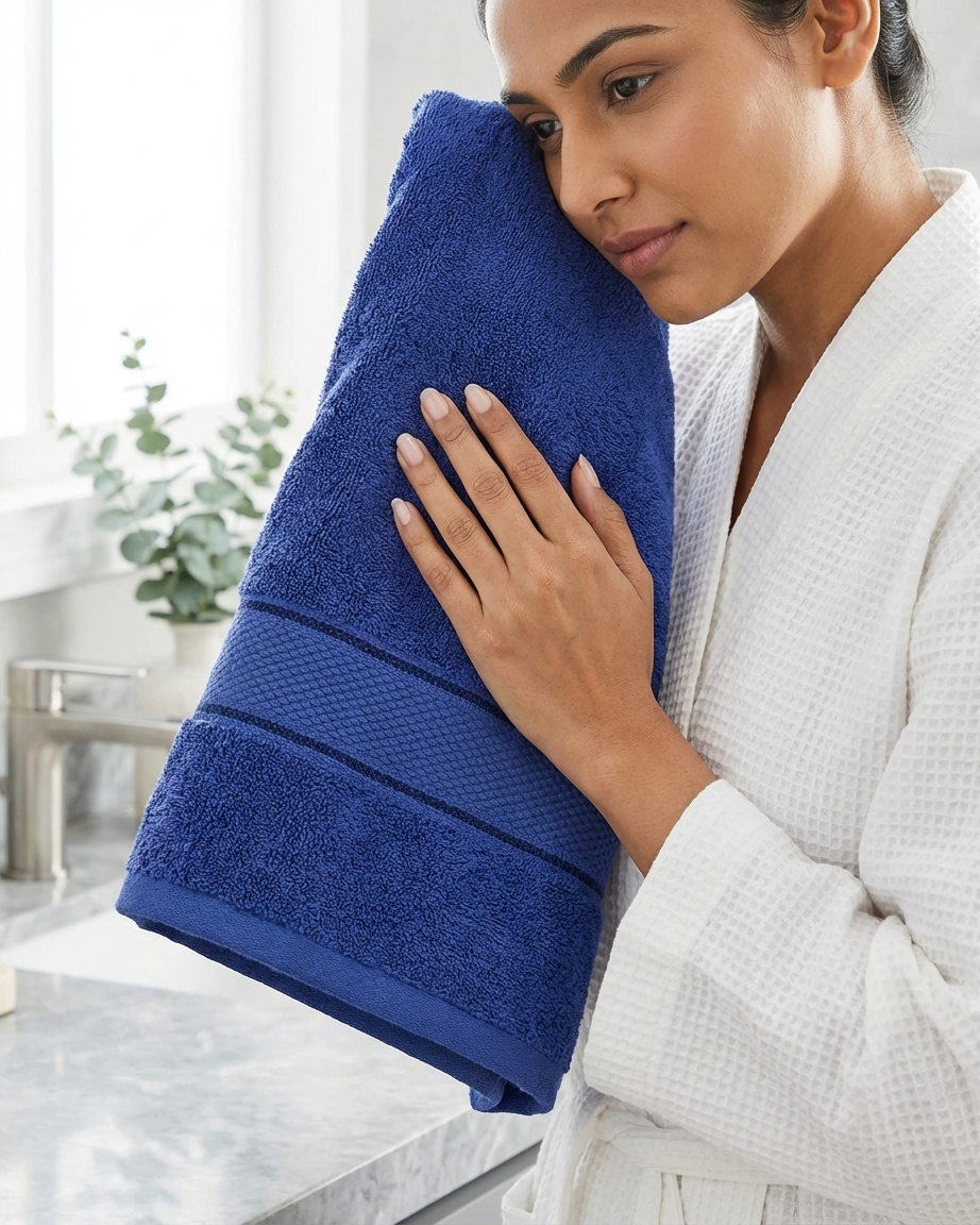 Himeya Classic 100% Cotton Extra-Large Bath Sheet Towel (90 cm x 180 cm) – Super Absorbent & Ultra Soft