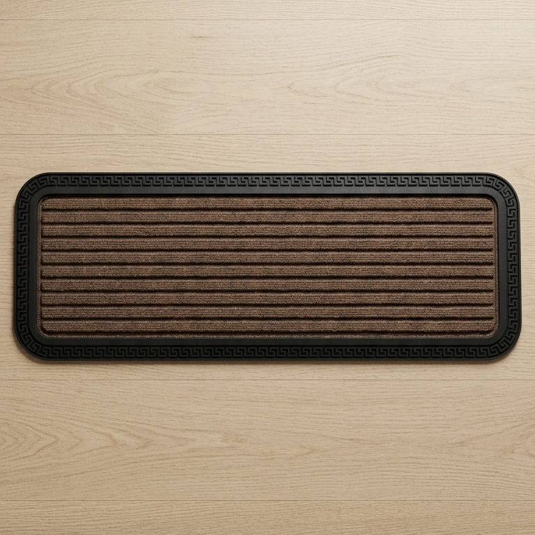 AtoZ Home Decor Ribbed Surface Stair Steps Mat
