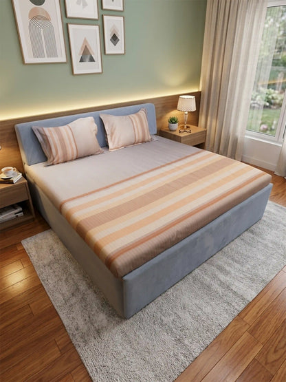High Living 100% Cotton King Size Bedsheet Set (400 TC)