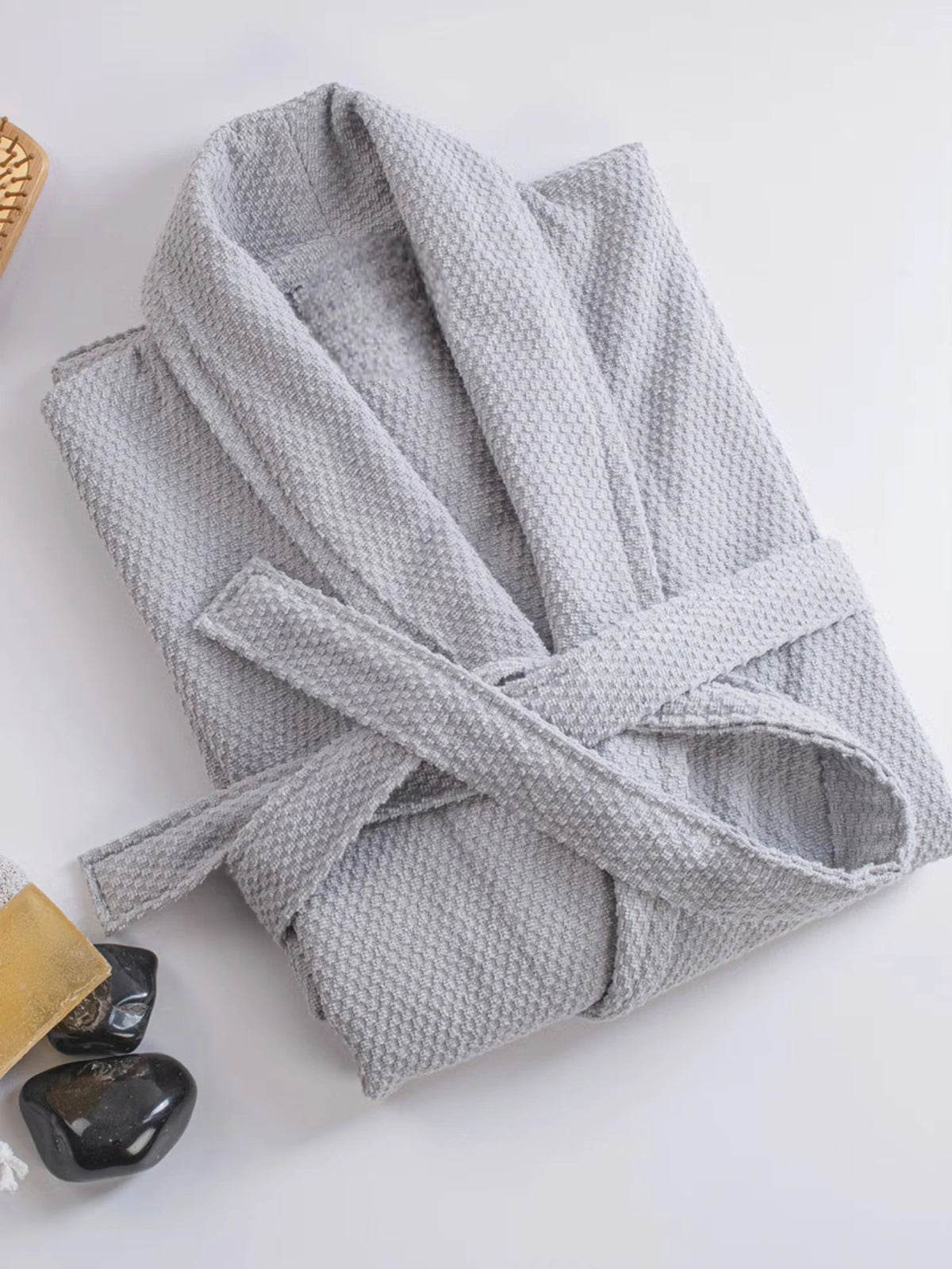 ATOZ Home Decor Ultra-Soft Unisex Spa Bathrobe – Lightweight House Coat for Men & Women