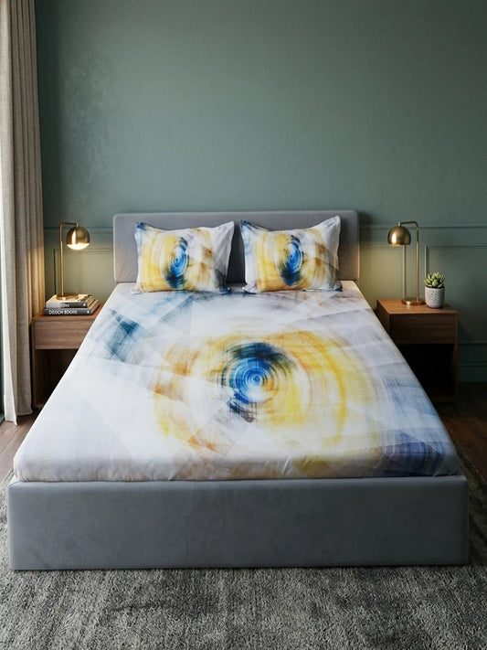 High Living 100% Cotton King Size Bedsheet Set (400 TC)