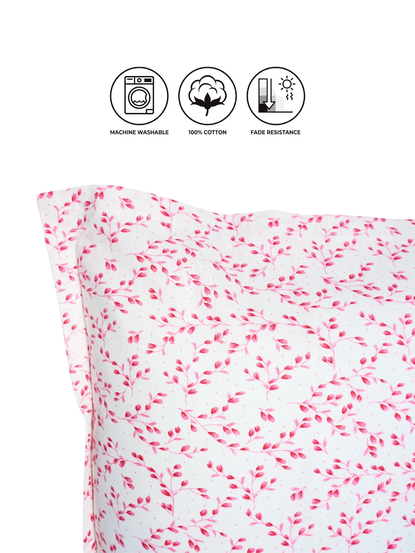 Atoz Home Decor Leaves Printed Cotton Pillow Covers (Set of 1 & 2)