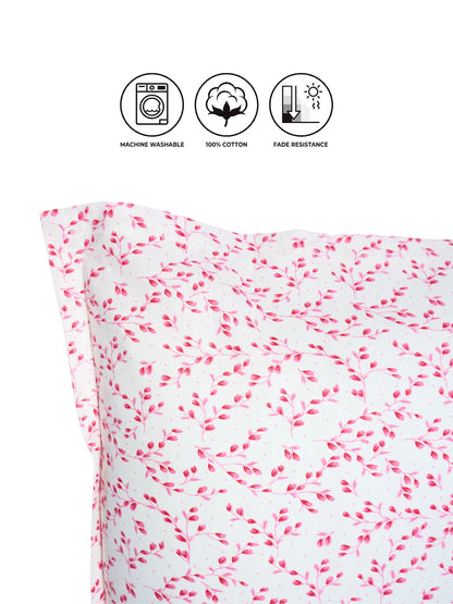 Atoz Home Decor Leaves Printed Cotton Pillow Covers (Set of 1 & 2)