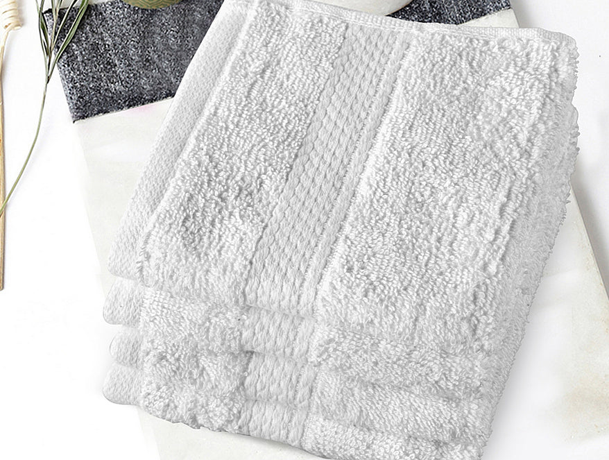 COLORFAS Face Towel Set of 4 Pieces – 100% Cotton by Spaces